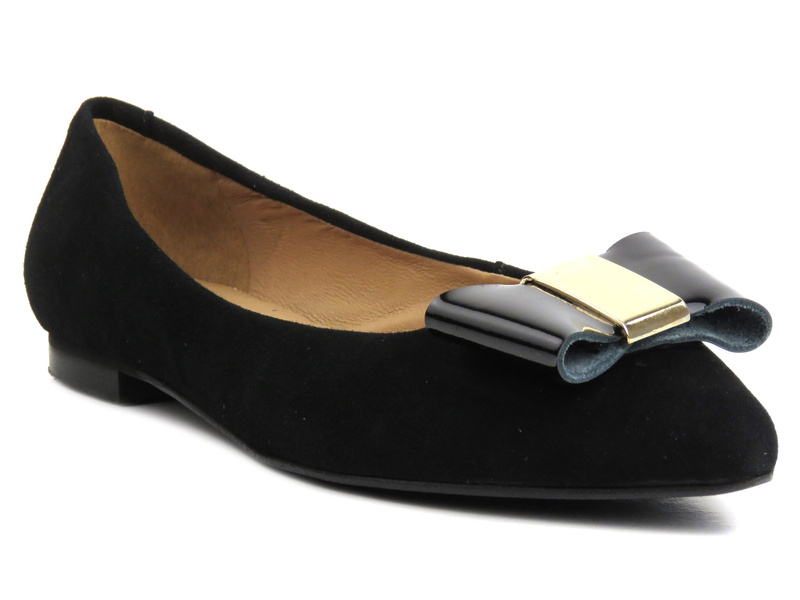 Dámské balerínky s koženým interiérem - Eksbut 29-5316-136/121, černé