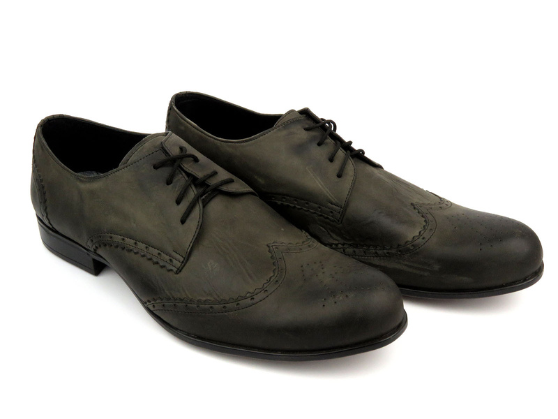 Pánské kožené boty - Moskała 402, šedá