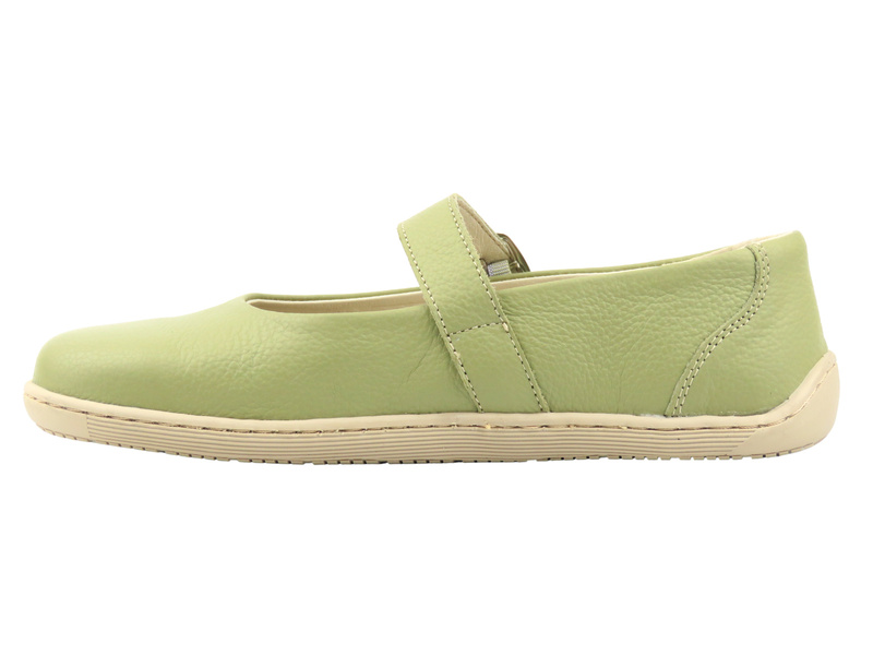 Barefoot Helios Comfort 471 kožené minimalistické tenisky, limetková barva