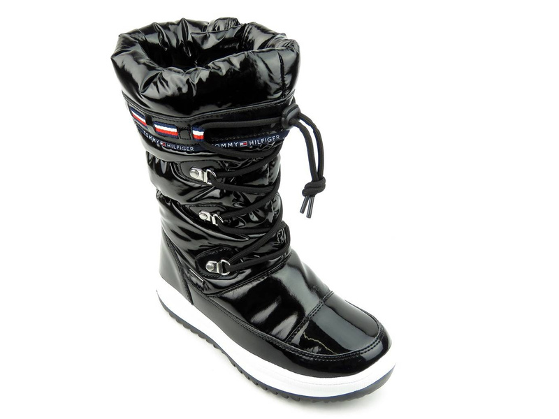 Vodotěsné dámské vysoké boty do sněhu - TOMMY HILFIGER T3A6-32035, černé
