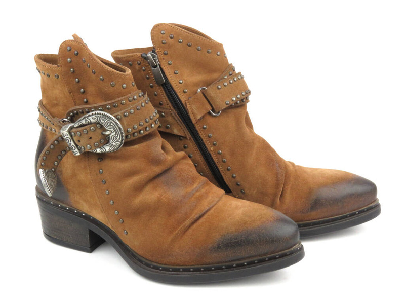 Dámské kovbojské boty na vysokém podpatku - VENEZIA 6008, hnědé