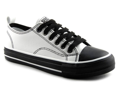 Dámské tenisky s černou podrážkou Big Star HH274147, bílé