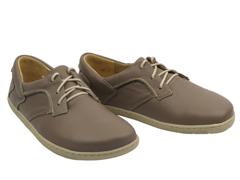 BareFoot kožené minimalistické dámské boty khaki Helios Komfort 715-2B