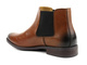 Pánské kožené Chelsea boty s tónovanou špičkou - GOE II1N4035, hnědé