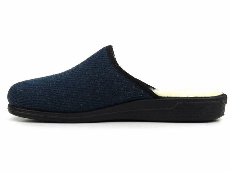 Zateplené pánské pantofle s vlnou - Dr Orto 000M325, tmavě modrá