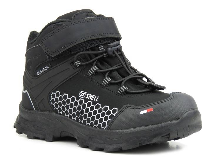 Dětské sněhule se softshellem a tripletexem - AMERICAN CLUB HL 25/22, černé