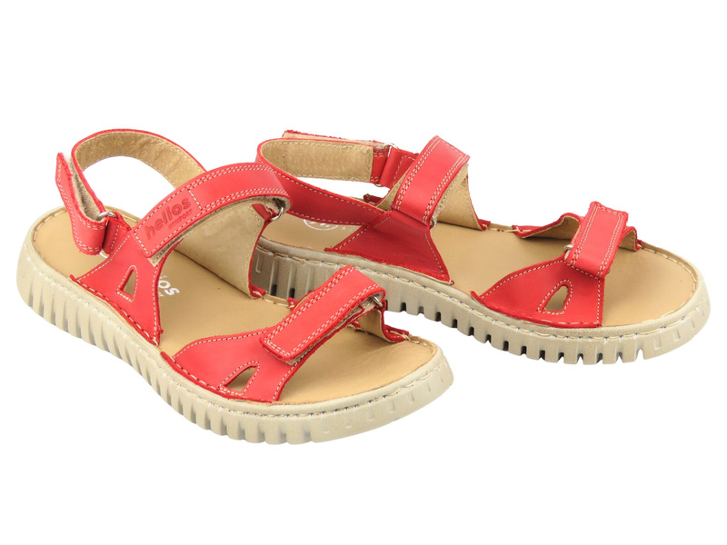 Měkké, pohodlné dámské sandály HELIOS Comfort 205S, červené