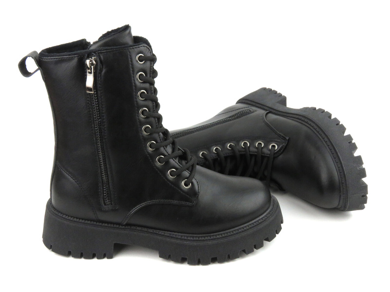 Zateplené kozačky, dámské kozačky - NOVINKY 22BT26-5013, černé