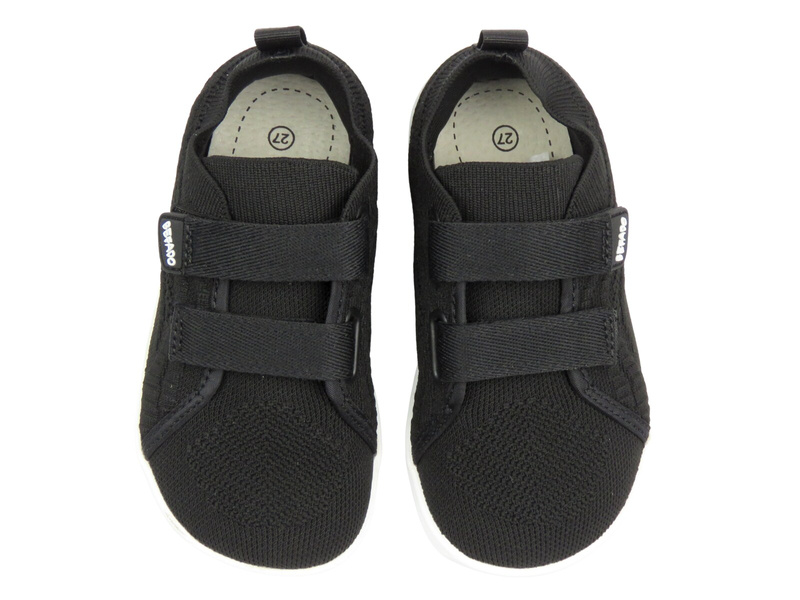 Barefoot, tenisky, dětské papuče na suchý zip - BEFADO 003Y014, černé