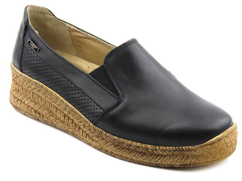 Dámská obuv s copánkovou podrážkou, Helios 350S, černá