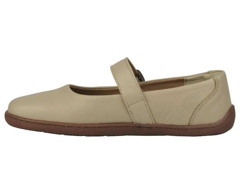 Barefoot kožené minimalistické polobotky Helios Komfort 471 ecru