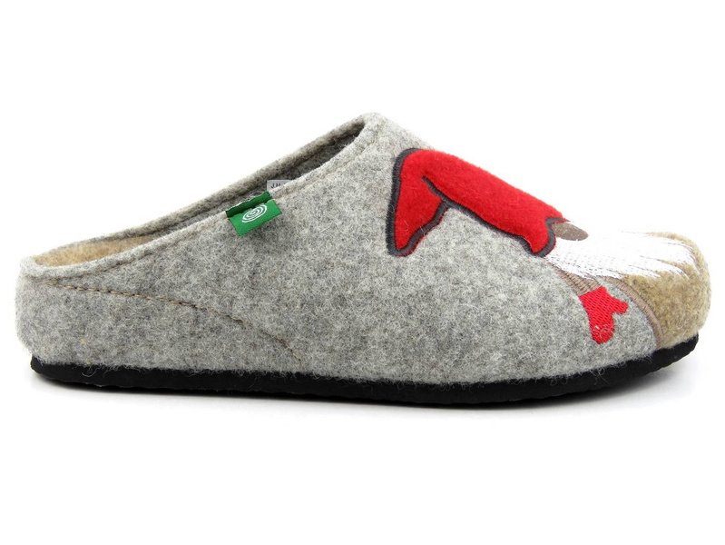 Dámské plstěné pantofle - BRINKMANN 320014-91, světle šedé s Mikulášem