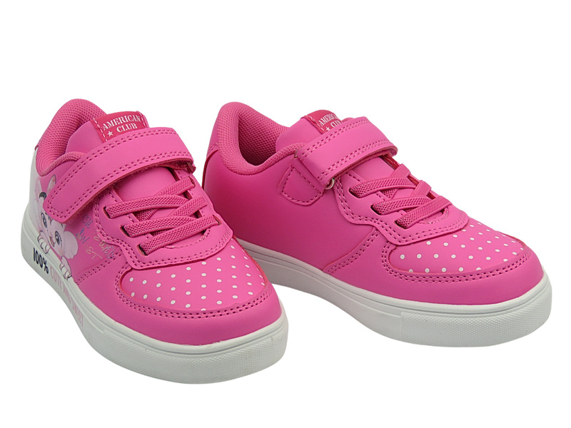 Dětské sportovní boty fuchsiové – American Club ES 156/24