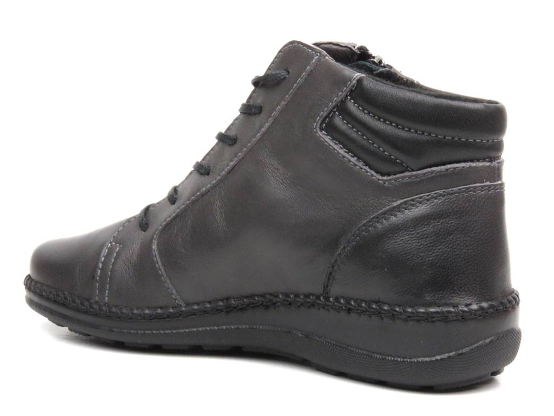 Pohodlné dámské kotníkové boty na zip - AXEL Orthopedic 4356, šedá