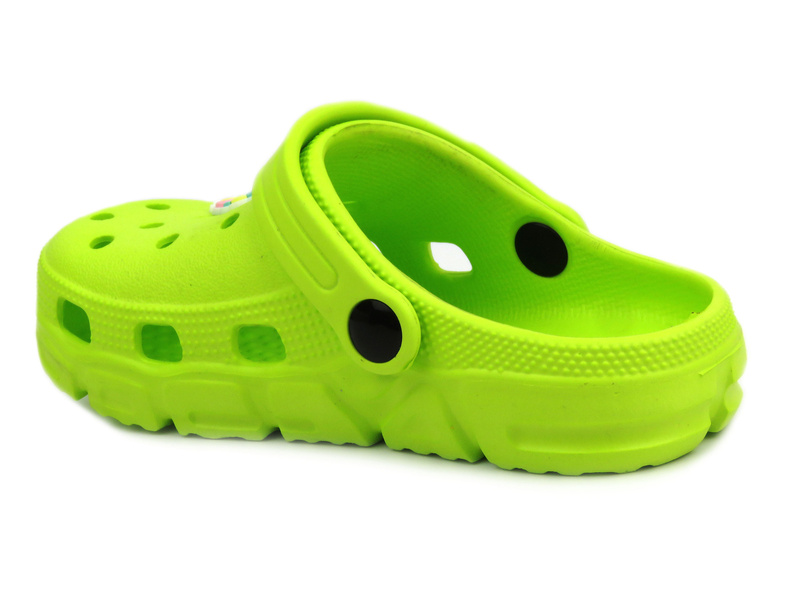 Dětské nazouváky, crocsy světle zelené Realpaks D-301