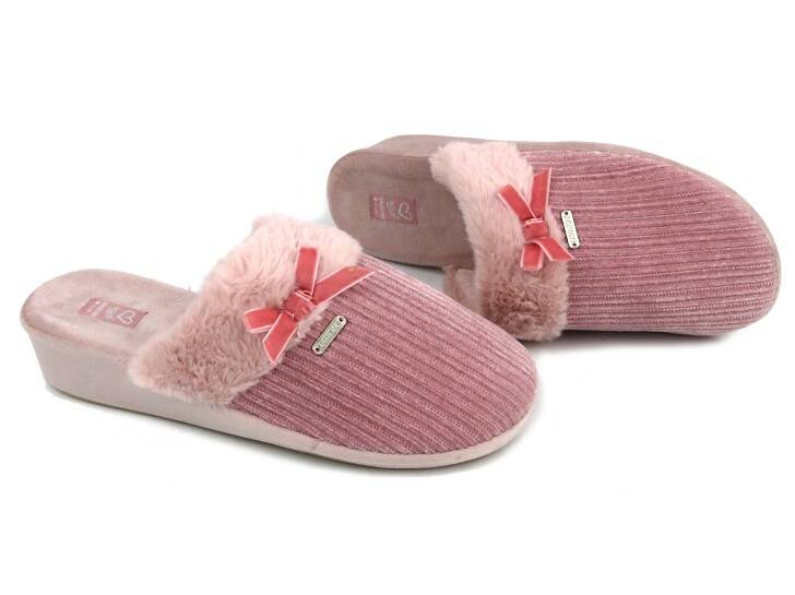 Teplé dámské pantofle, puberťačky - americké SL05/23, růžové