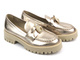 Dámské boty a mokasíny s drážkovanou podrážkou - CheBello 4291, zlatá