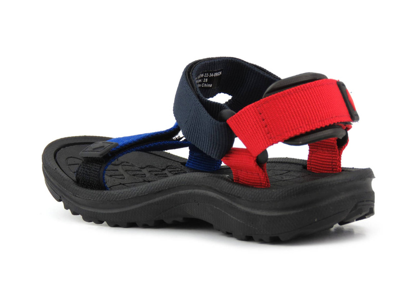 Sportovní dětské sandály na suchý zip - Lee Cooper 22-34-0952K, tmavě modrá