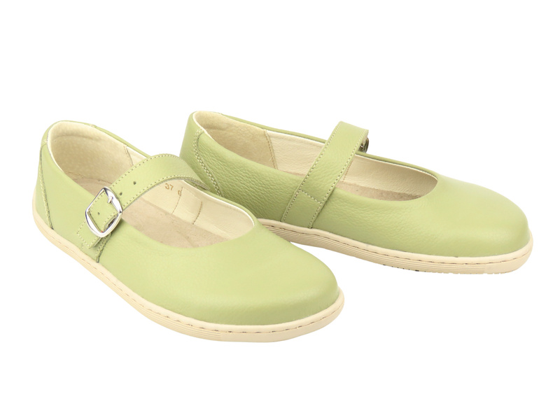 Barefoot Helios Comfort 471 kožené minimalistické tenisky, limetková barva