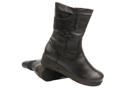 Pohodlné dámské boty z měkké kůže - Galant 761, hnědé