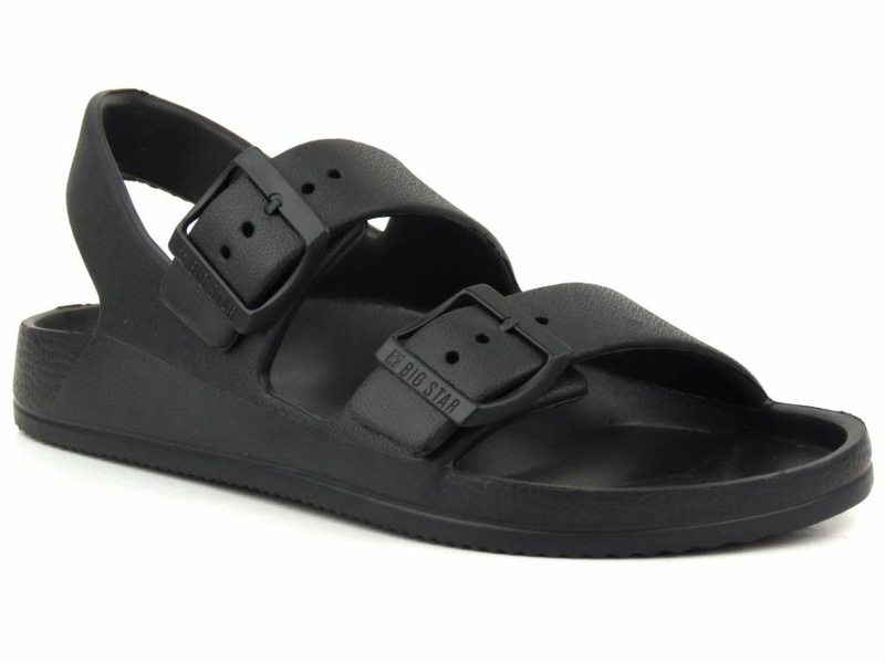 Lehké dámské pěnové sandály s přezkami - Big Star LL274745, černé