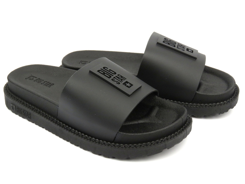 Dámské gumové žabky na platformě - Big Star LL274429, černé