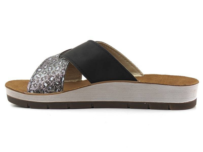 Dámské žabky s leopardím potiskem - Inblu CP-09, černé