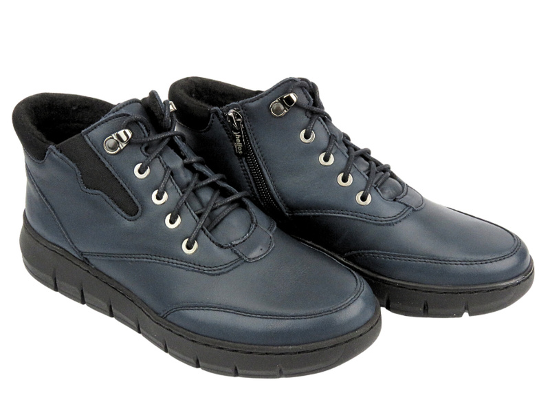 Dámské kotníkové boty z přírodní kůže - HELIOS Komfort 526, černá 2