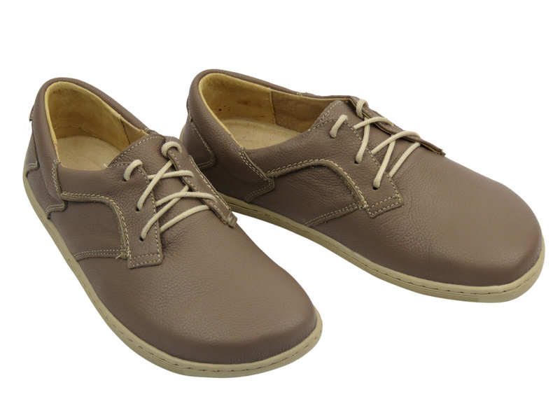 BareFoot kožené minimalistické dámské boty khaki Helios Komfort 715-2B