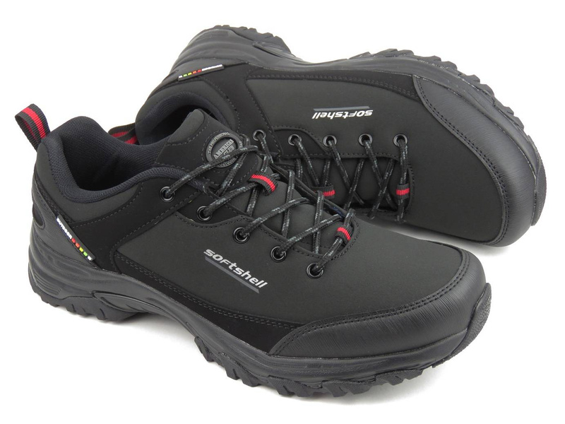 Pánské softshellové trekingové kalhoty - AMERICAN CLUB Softshell WT91/22, černé