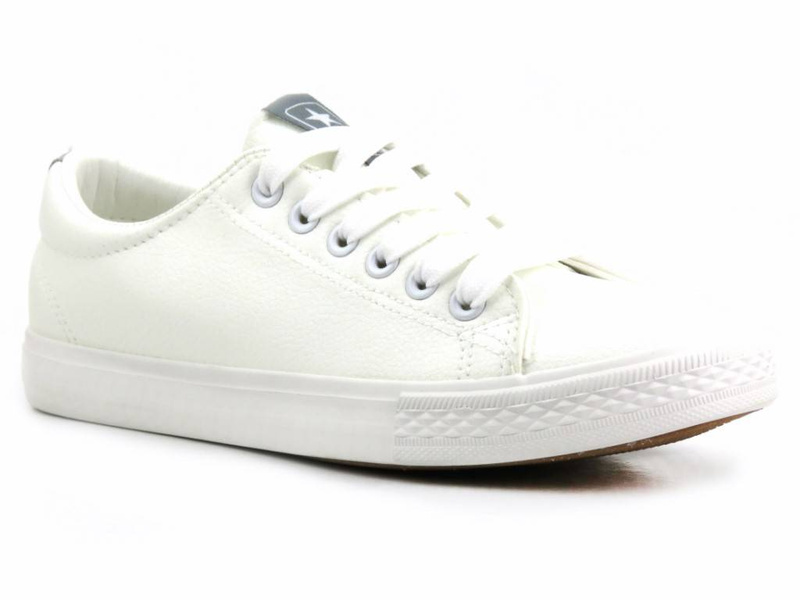 Bílé dámské tenisky z imitace kůže - Novinky 22SP02-1500