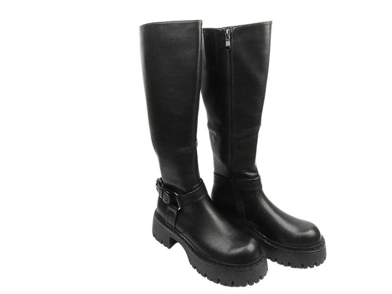 Dámské vysoké kozačky na platformě VENEZIA G002LEBLOBZ006 černé se zipem
