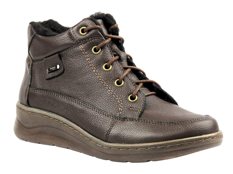 Dámské vlněné kotníkové boty - HELIOS Comfort 553, khaki