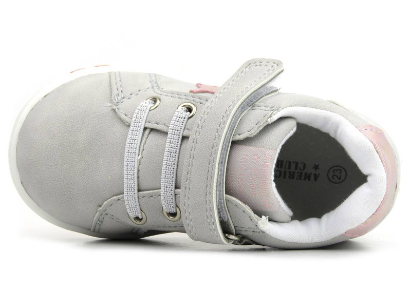 Dětské tenisky pro dívky - American Club XD 41/22, šedé