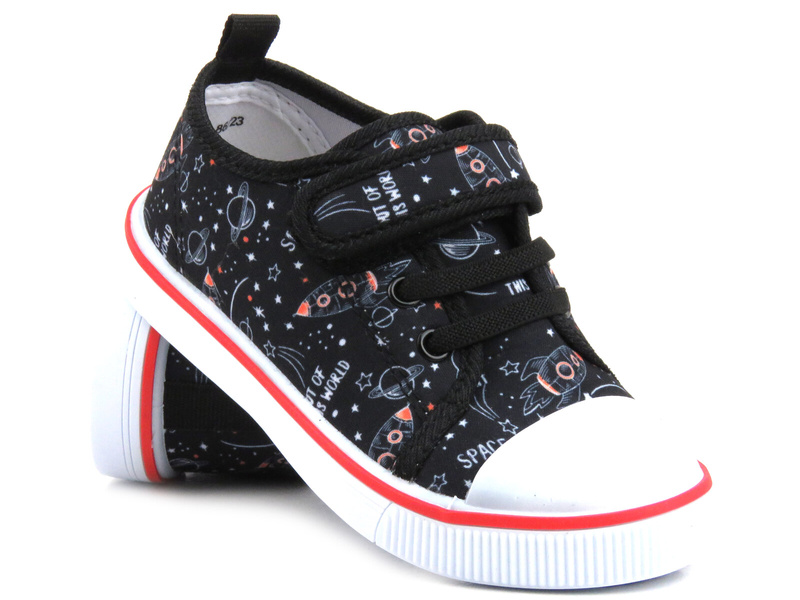 Dětské tenisky se závodním autem - American Club TEN 86/23, černé