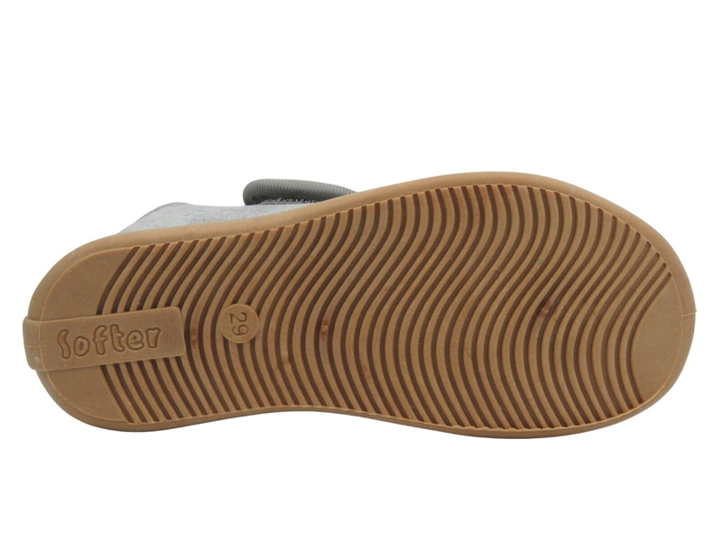 Teplé bačkory, dětské boty na suchý zip - BEFADO 902X044, šedé