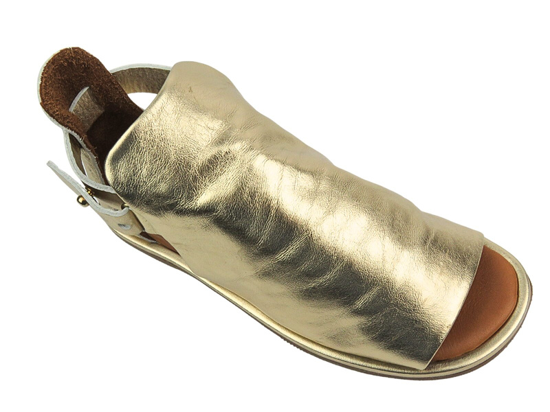 Dámské kožené sandály se svrškem - VENEZIA 35422300, černé