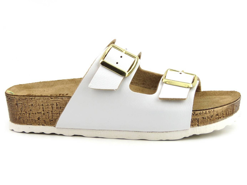 Dámské žabky se silnou podrážkou - INBLU NM-28, bílé