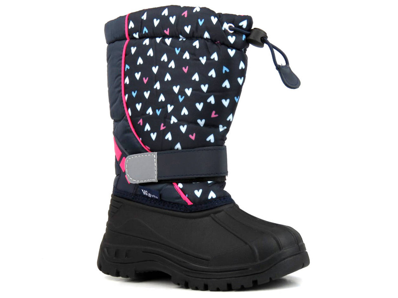 Sněhule, teplé dětské zimní boty - WOJTYŁKO 23042, tmavě modrá