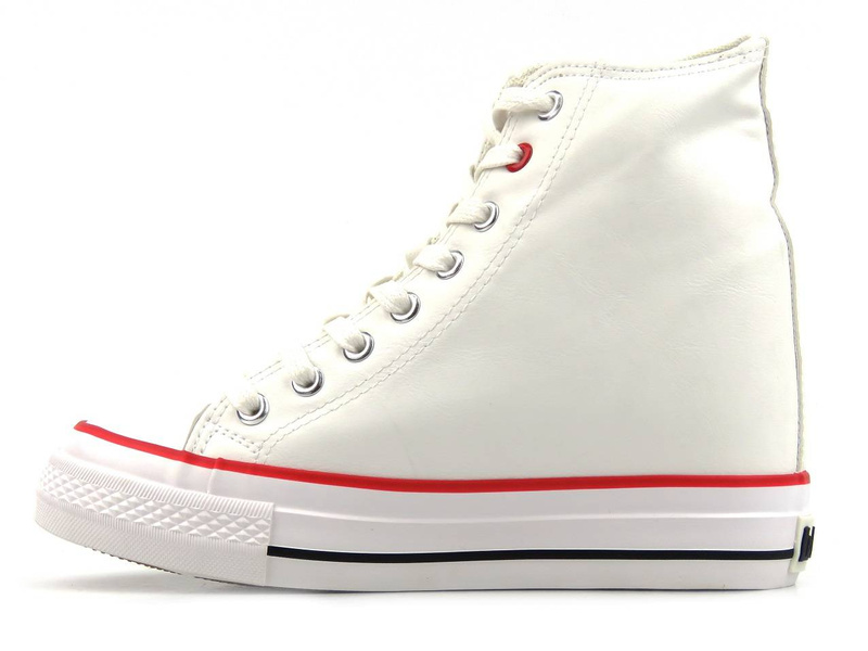 Dámské tenisky se skrytým klínem - LEE COOPER LCJ-21-48-0700L, bílé