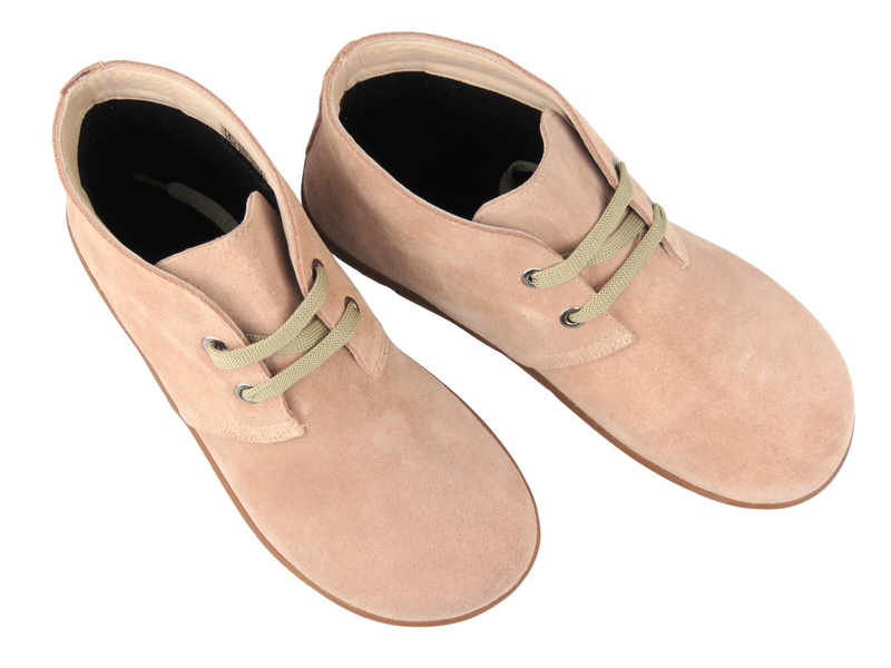 Barefoot kožené minimalistické dámské kotníkové boty - Nika Komfort 28011 béžové