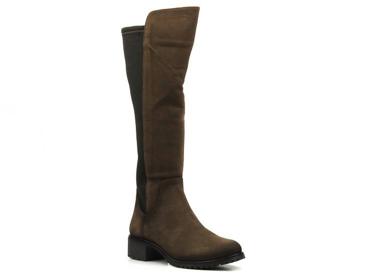 Dámské vysoké kožené kozačky - Piazza 970009-2, hnědé