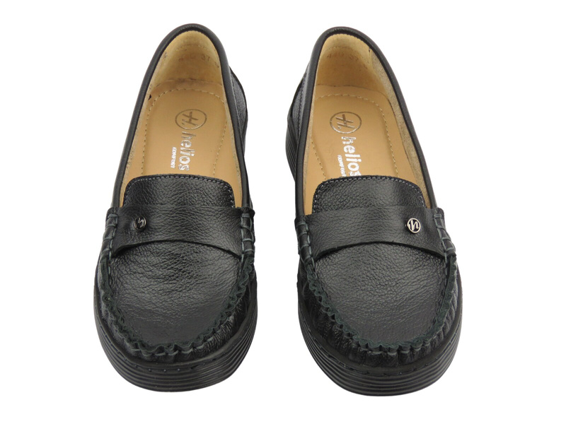 Dámské černé nazouvací polobotky Helios Komfort 440