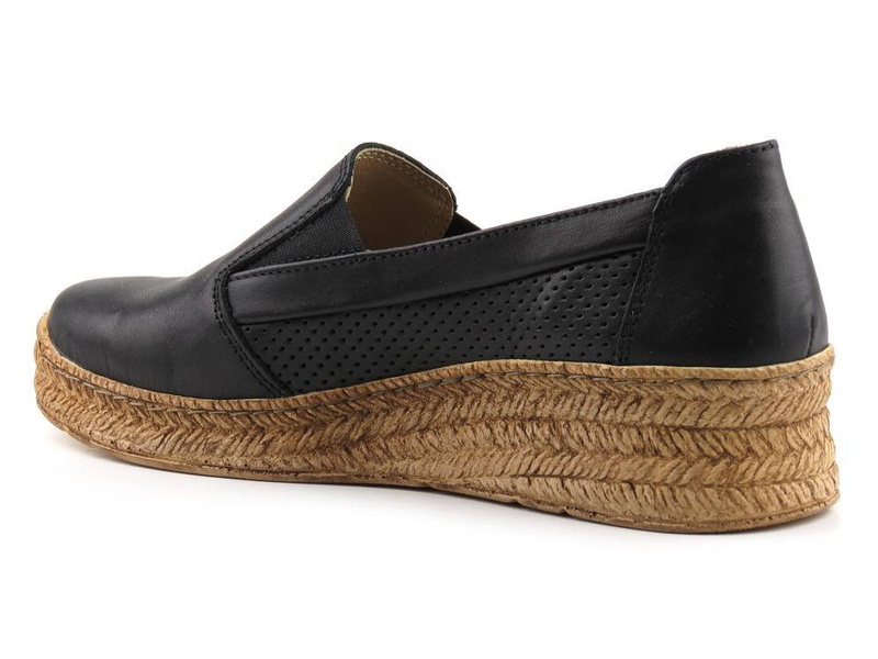 Dámská obuv s copánkovou podrážkou, Helios 350S, černá