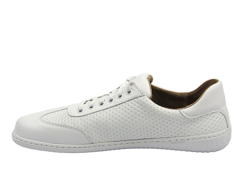 Barefoot kožené minimalistické pánské polobotky bílé Wasak 0742