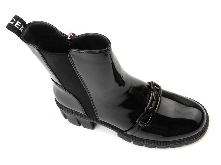 Zateplené dámské kotníkové boty - Potocki 22-18067, černé