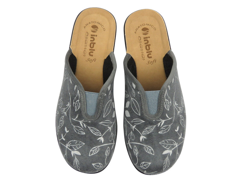 Dámské pantofle Inblu CF-49 šedé s vložkou z ekologické kůže