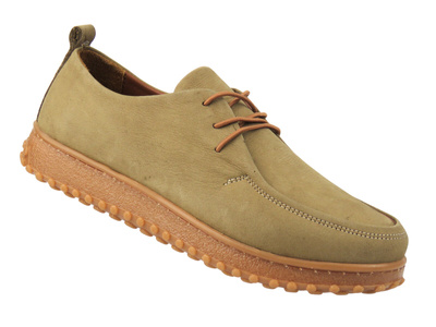 Dámské kožené nízké boty Nika Comfort 0264-POMP6, zelené
