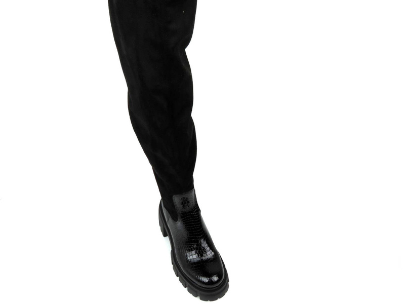 Vysoké dámské kozačky s lycrou - MACIEJKA 05260-01, černé