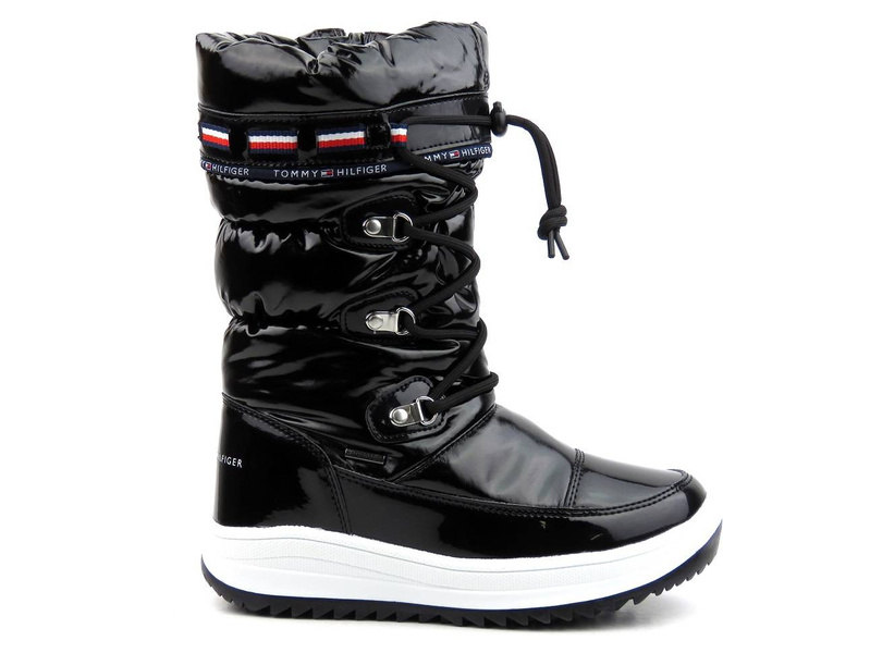 Vodotěsné dámské vysoké boty do sněhu - TOMMY HILFIGER T3A6-32035, černé